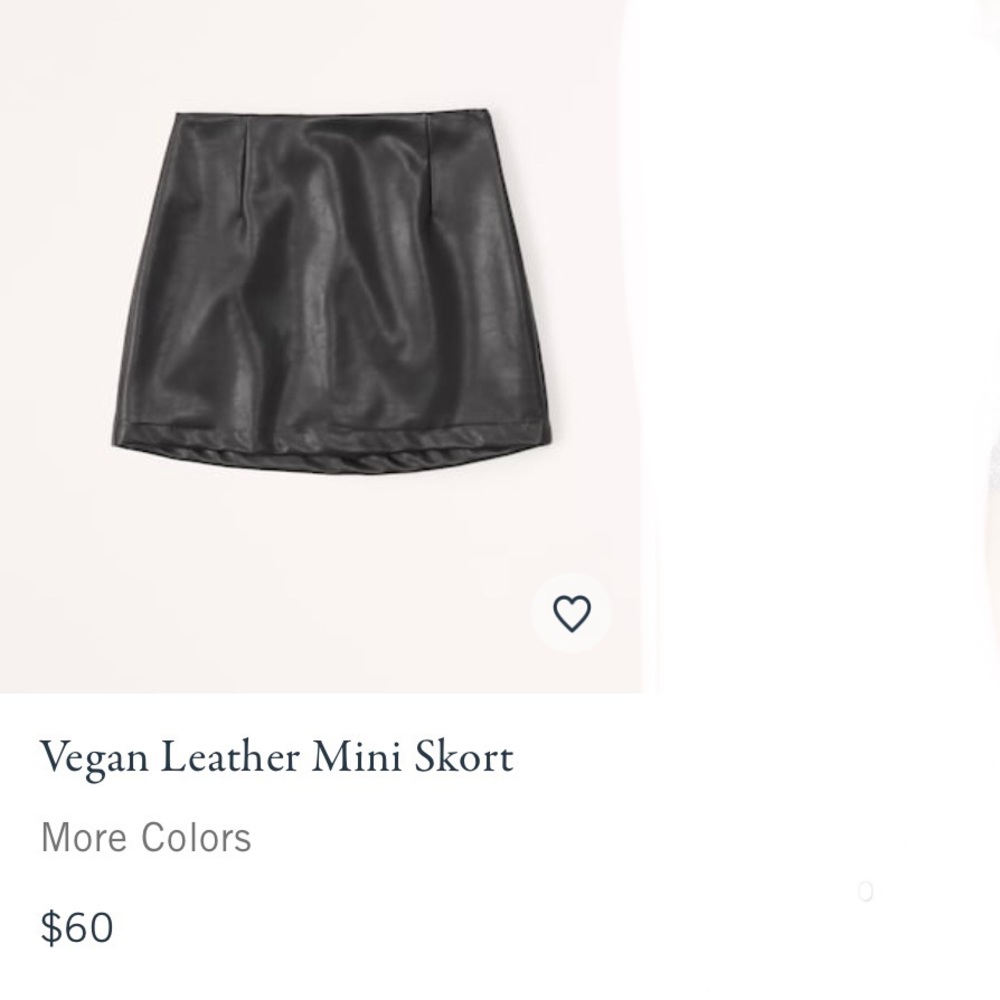Abercrombie vegan leather mini skirt